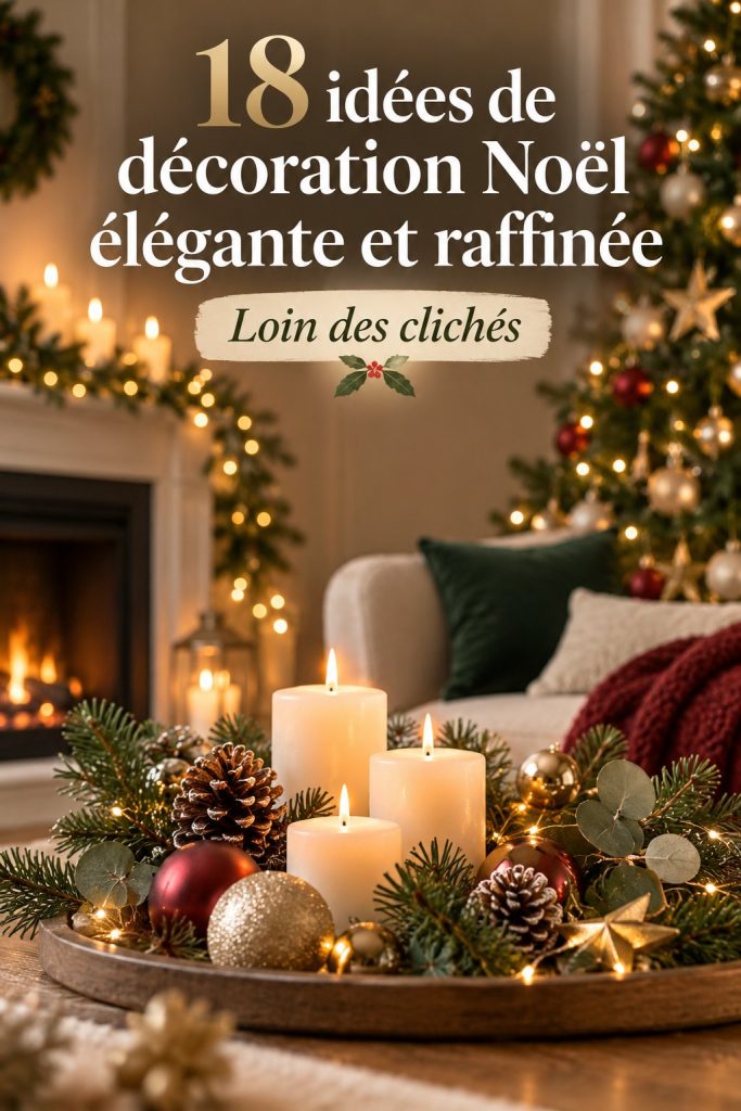 Idées de décoration de Noël élégantes avec des objets de tendance.