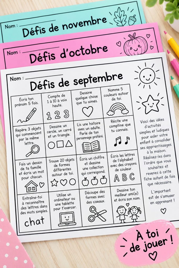 Enfant s'amusant à réaliser un devoir créatif avec des couleurs et du papier.