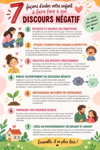 Un enfant souriant parlant avec un parent, illustrant la communication positive