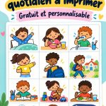 Emploi du temps quotidien pour enfant à imprimer