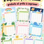 Modèle d'emploi du temps scolaire Montessori pour enfants