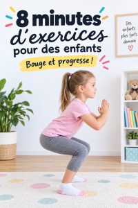Enfants en plein exercice avec des mouvements ludiques
