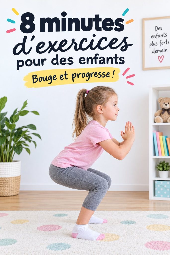 Enfants en plein exercice avec des mouvements ludiques