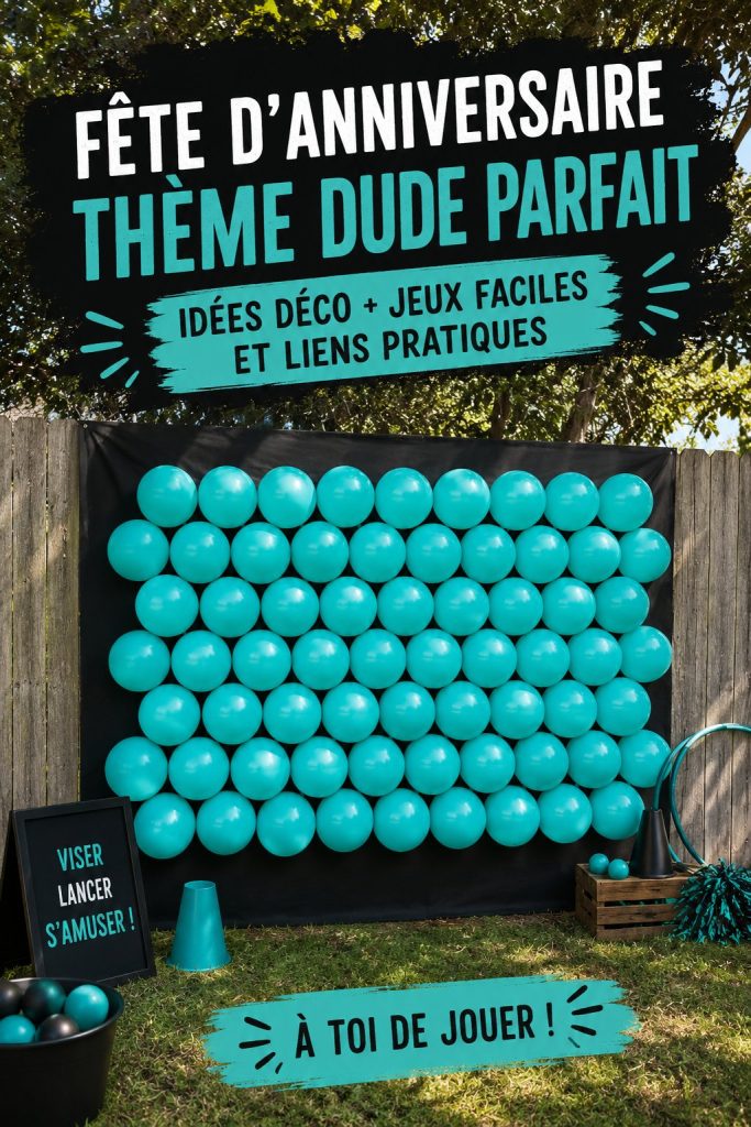 Fête d'anniversaire sur le thème de Dude Perfect avec décoration colorée et jeux amusants.