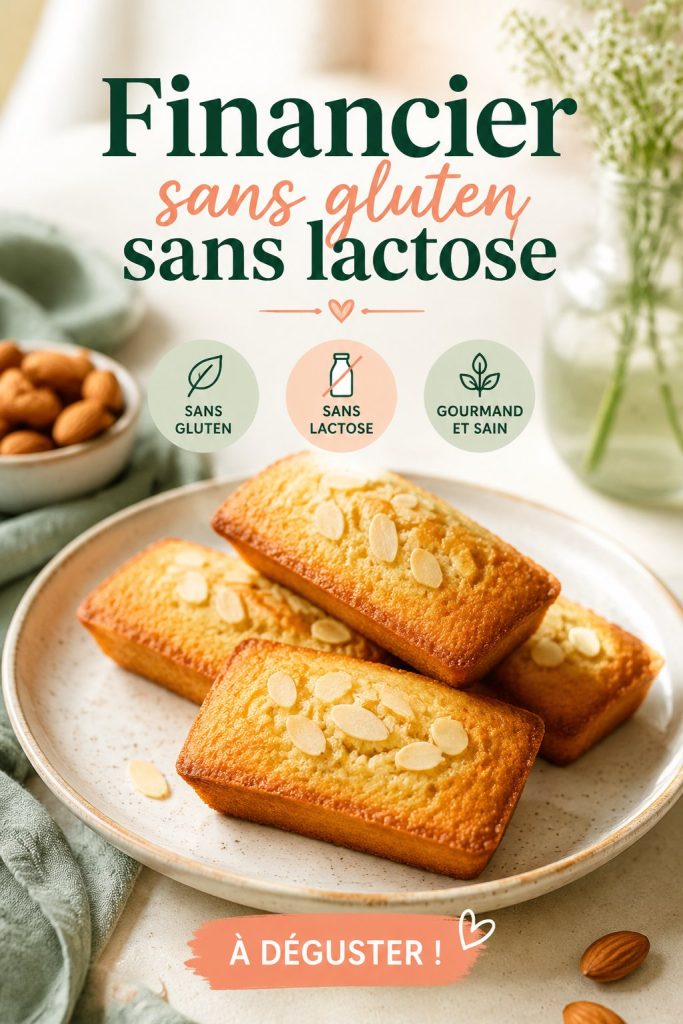 Financiers moelleux sans gluten et sans lactose dans une lunchbox colorée.
