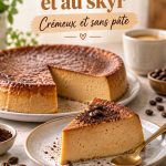 Flan au café et skyr présenté dans un joli bol, idéal pour les enfants.