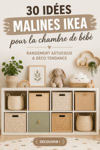 Salle de bébé stylée avec des meubles IKEA bien organisés
