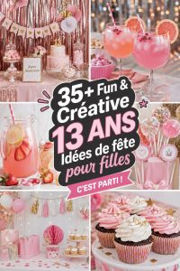 Fête d'anniversaire pour une fille de 13 ans avec décorations colorées et gâteau