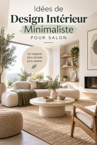 Salon minimaliste avec des couleurs neutres et un mobilier épuré.