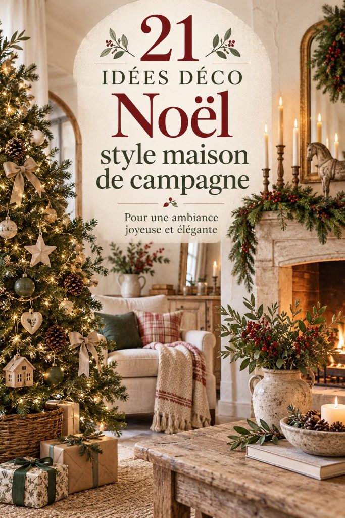 Idées de décoration de Noël rustiques avec des matériaux naturels