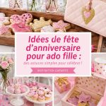 Fête d'anniversaire pour adolescentes avec des décorations colorées et des gâteaux