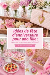 Fête d'anniversaire pour adolescentes avec des décorations colorées et des gâteaux