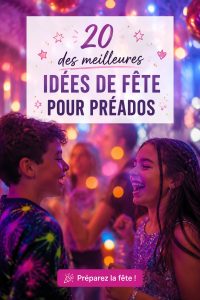 Une fête colorée avec des décorations et des jeux pour préados.