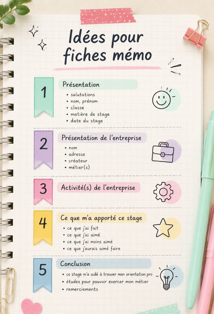Fiches mémo colorées et organisées pour une meilleure mémorisation.