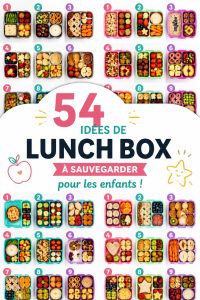 Lunch box créative avec des fruits et légumes colorés pour enfants.