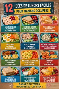 Des lunchs sains pour enfants préparés avec amour.
