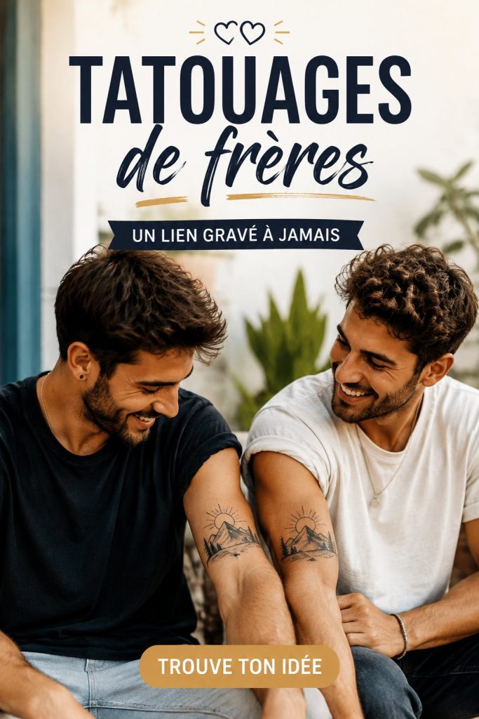 Tatouages symboliques pour frères, représentant leur lien unique.