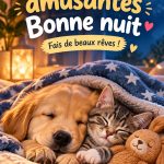 Une sélection d'images amusantes pour souhaiter bonne nuit aux enfants.