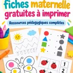 Des imprimables éducatifs colorés pour enfants d'école maternelle