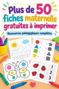 Des imprimables éducatifs colorés pour enfants d'école maternelle