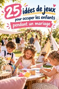 Enfants jouant à des jeux pendant un mariage en plein air