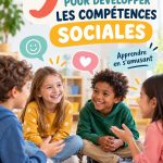 Un groupe d'enfants jouant ensemble à des jeux éducatifs qui développent leurs compétences sociales.