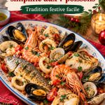 Un beau plat de 7 poissons préparés pour un repas de Noël italien