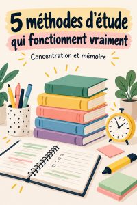 Étudiant concentré utilisant des méthodes d'étude efficaces