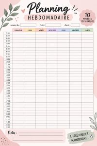 Un ensemble de calendriers scolaires imprimables présentant divers designs.