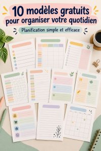 Capture d'écran d'un modèle de planificateur quotidien sur Notion, montrant une interface organisée et conviviale.