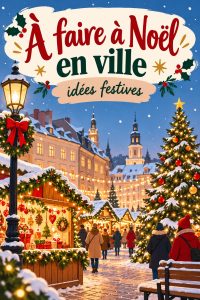 Les illuminations de Noël à Londres avec des familles profitant de l'ambiance festive.