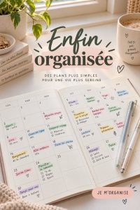 Étudiant travaillant sur un bureau organisé avec un ordinateur et des fournitures scolaires.