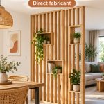 Panneau en bois personnalisé dans un intérieur élégant, idéal pour les mamans modernes.
