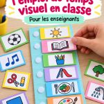 Emploi du temps visuel personnalisé pour une classe d'enfants