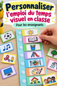 Emploi du temps visuel personnalisé pour une classe d'enfants