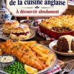Plat britannique traditionnel avec des ingrédients frais et colorés