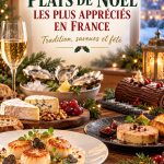 Plat traditionnel français de Noël avec dinde et marrons