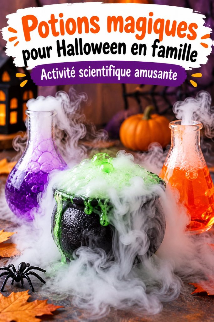 Ensemble de pots contenant des potions magiques colorées pour Halloween