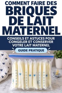 Maman préparant des briques de lait maternel dans sa cuisine