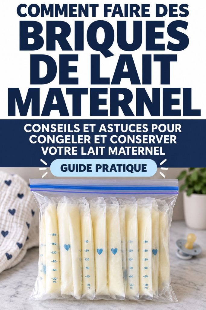 Maman préparant des briques de lait maternel dans sa cuisine