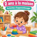 Enfant de 2 ans jouant avec des jeux Montessori à la maison.