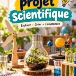 Maman et enfant réalisant un projet scientifique à la maison