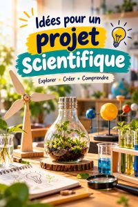 Maman et enfant réalisant un projet scientifique à la maison
