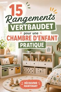 Une chambre d'enfant décorée avec des rangements Vertbaudet pratiques et colorés