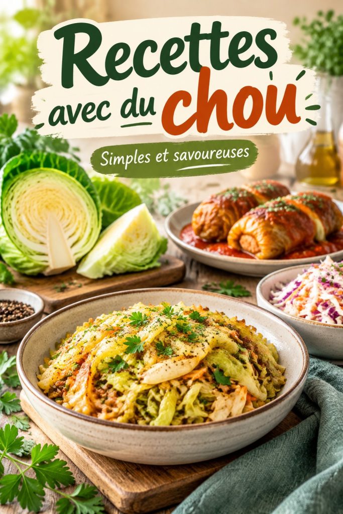 Lunchbox colorée avec des recettes à base de chou