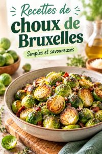Un plat coloré de choux de Bruxelles cuisinés, parfaits pour un repas enfant.