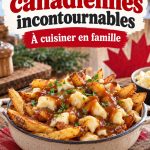 Table familiale avec des plats canadiens préparés