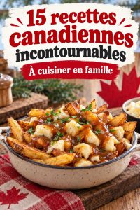 Table familiale avec des plats canadiens préparés