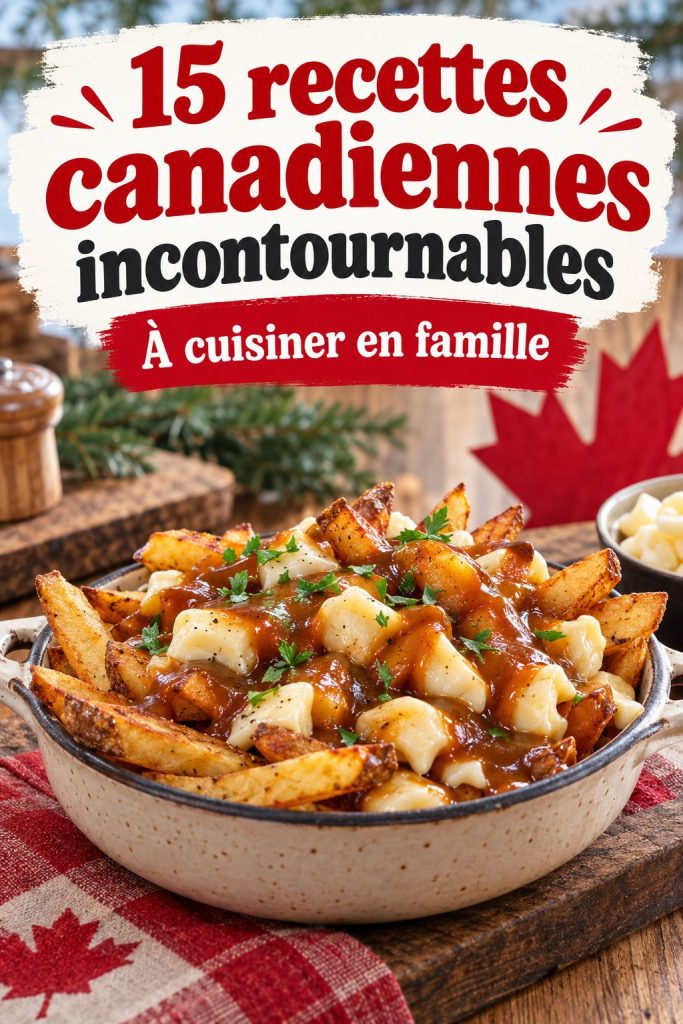 Table familiale avec des plats canadiens préparés