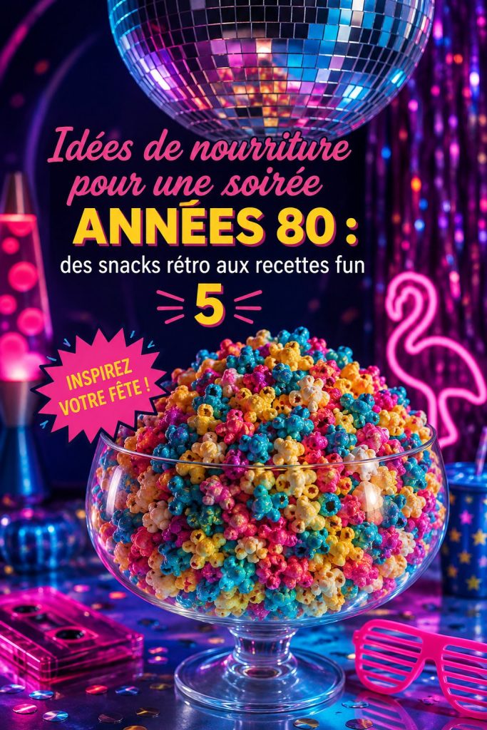 Lunchbox colorée inspirée des années 80 avec des recettes rétro pour enfants